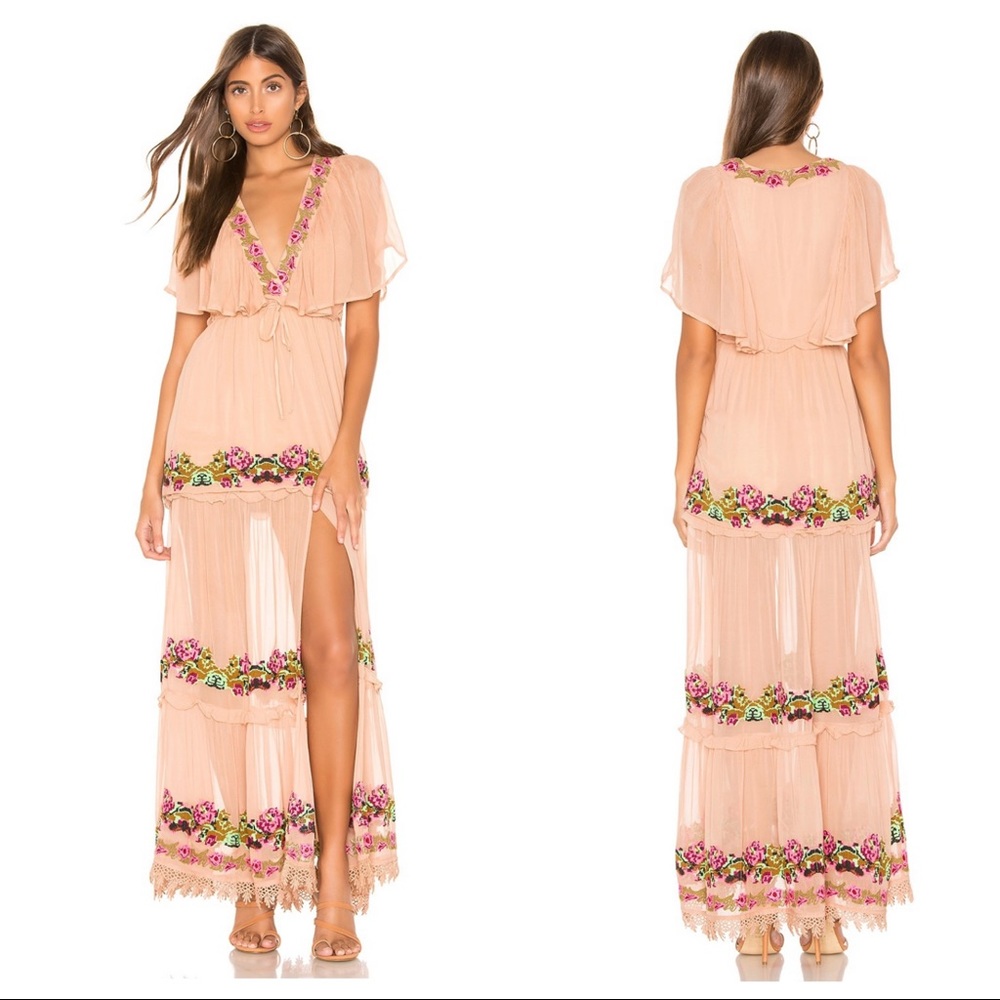 Tularosa Coraline Embroidered Dress M